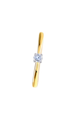 Solitario Oro amarillo y diamante