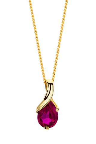 Collar - Oro amarillo y rubí