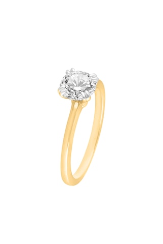 Solitario - Oro amarillo y diamante