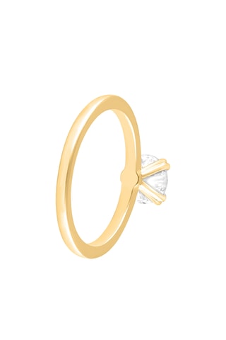 Solitario - Oro amarillo y diamante