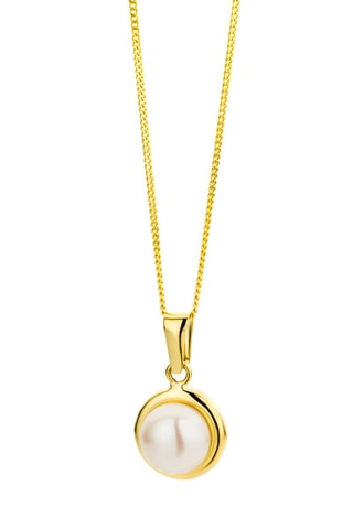 Collar - Oro amarillo y perla cultivada de agua dulce