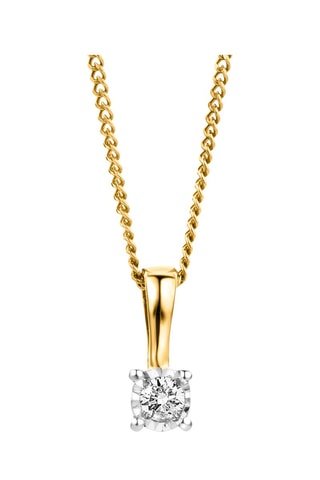 Collar Oro amarillo, oro blanco y diamante