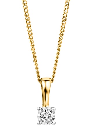 Collar Oro amarillo, oro blanco y diamante