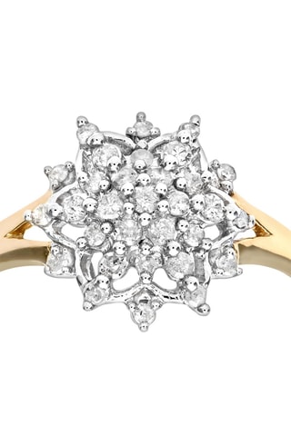 Anillo - Oro amarillo, oro blanco y diamantes