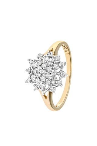 Anillo - Oro amarillo, oro blanco y diamantes