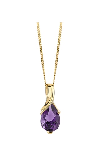 Collar - Oro amarillo y amatista
