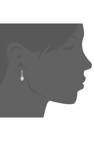 Pendientes Oro blanco, topacios y diamantes