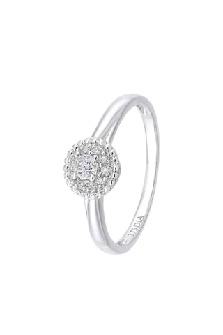 Solitario Oro blanco y diamantes