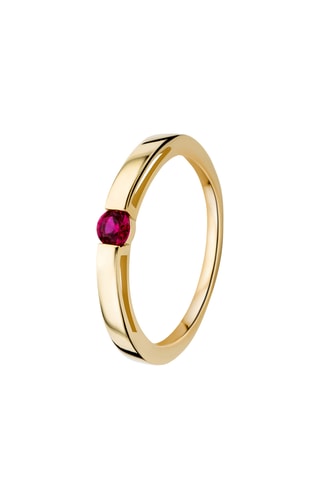 Anillo - Oro amarillo y rubí