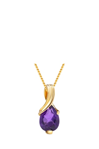Collar - Oro amarillo y amatista