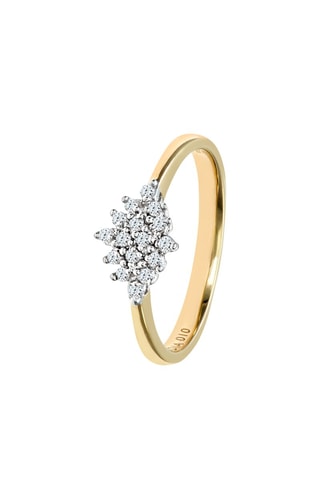 Anillo Oro amarillo y diamantes