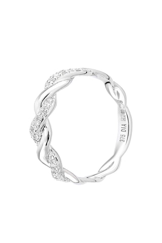 Alianza  Oro blanco y diamantes
