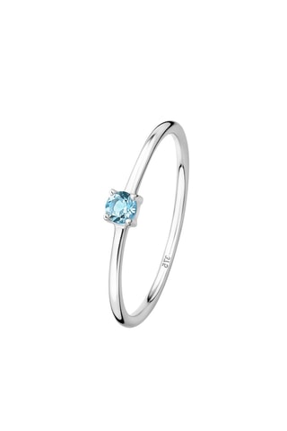 Anillo Oro blanco y topacio