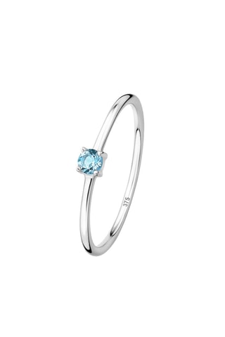 Anillo Oro blanco y topacio