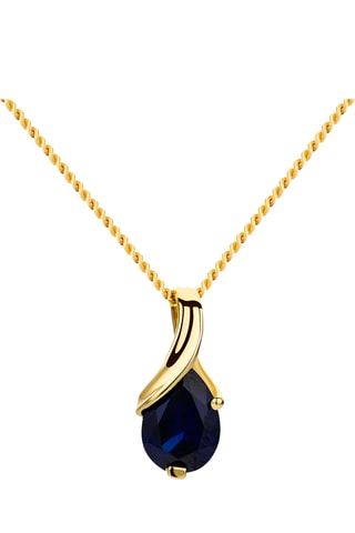 Collar - Oro amarillo y zafiro