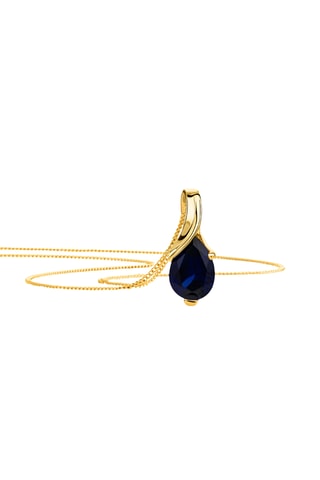 Collar - Oro amarillo y zafiro