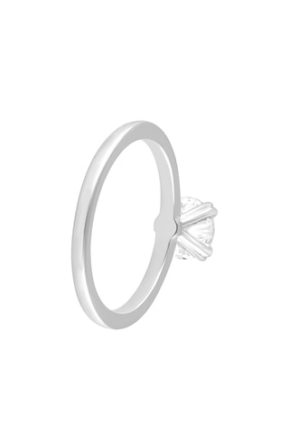 Solitario - Oro blanco y diamante
