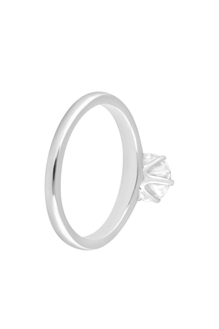 Solitario - Oro blanco y diamante
