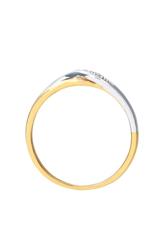 Anillo Oro amarillo, oro blanco y diamantes