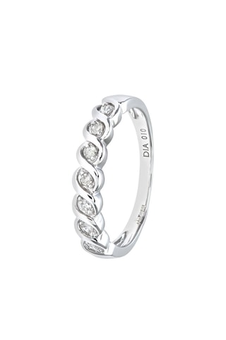 Alianza  Oro blanco y diamantes