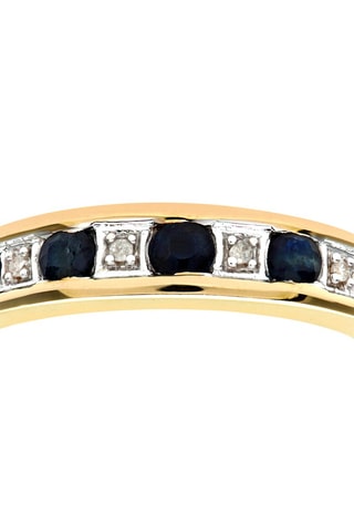 Anillo Oro amarillo, diamantes y zafiro