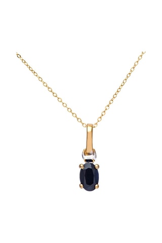 Collier Or jaune, or blanc et saphir