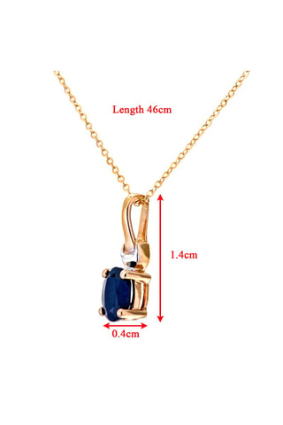 Collier Or jaune, or blanc et saphir