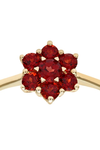 Anillo Oro amarillo y granates