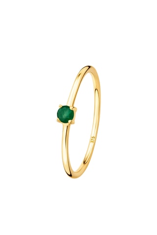 Anillo - Oro amarillo y esmeralda