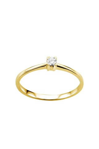 Solitario - Oro amarillo y diamante
