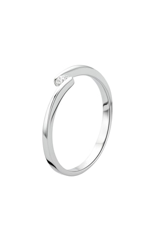 Anillo - Oro blanco y diamante