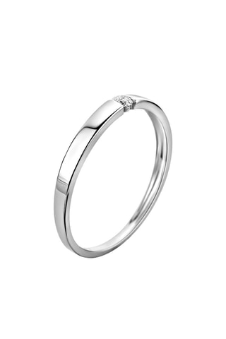 Solitario Oro blanco y diamante