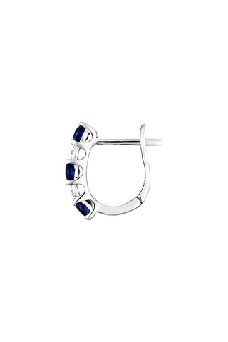 Oorbellen Port Royal - Witgoud, Diamanten en Saffieren