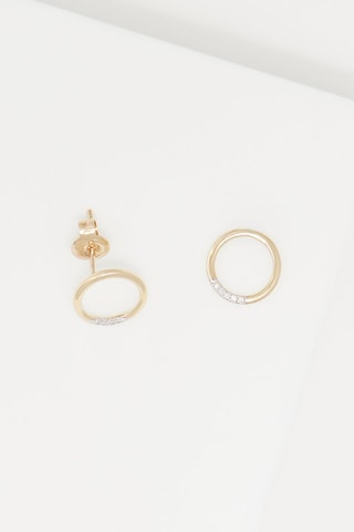 Oorbellen Cercle Geelgoud en Diamanten