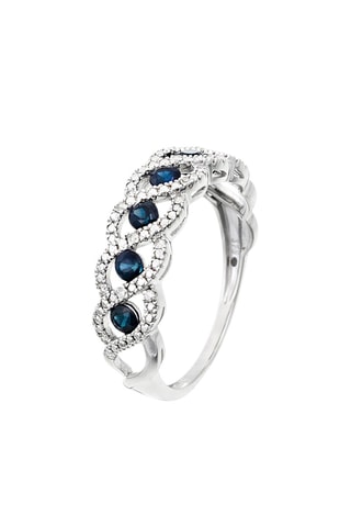 Ring Tarlac Witgoud, Diamanten en Saffieren