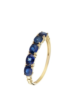 Bague Binty - Geelgoud en Saffieren