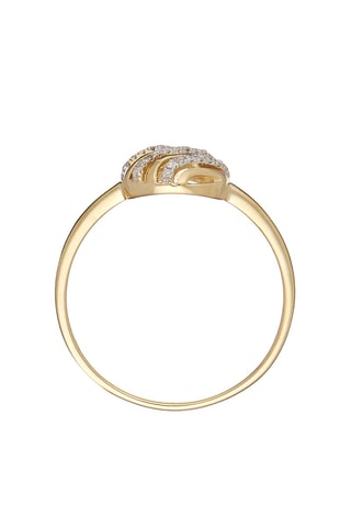 Ring Waves - Geelgoud en Diamanten 0,07 Karaat/27
