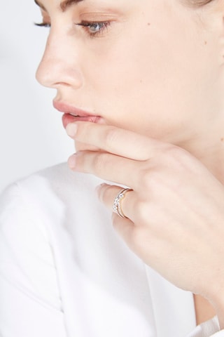 Ring 3 Mots Doux  Geelgoud en Diamanten