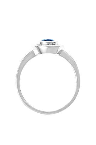 Bague Gange - Witgoud, Saffieren en Diamanten