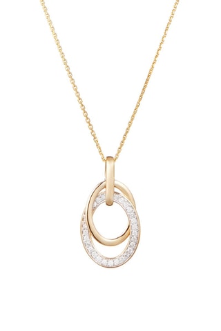 Hanger Double Jeu Geelgoud en Diamanten