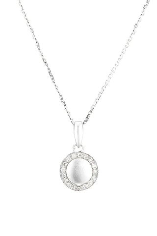 Ketting en Hanger Bergame Witgoud en Diamanten