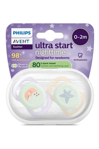 2 x 2 sucettes Ultra Start Nuit - De 0 à 2 mois