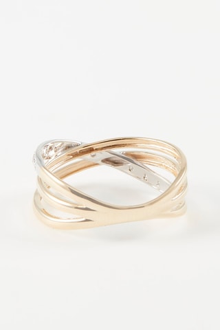 Bague Intertwined love 
Or jaune et diamants