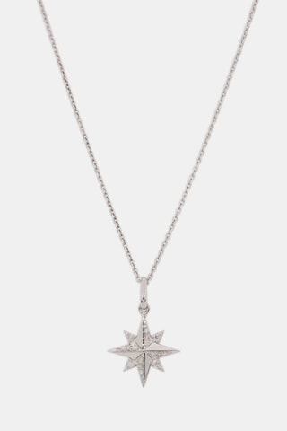Pendentif Stellina - Or blanc et diamants