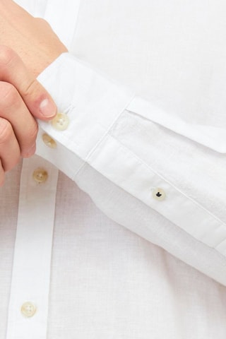 Chemise regular en lin - Blanc