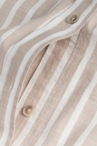 Chemise regular - Marron et écru