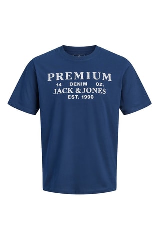 T-shirt regular en coton biologique - Bleu marine