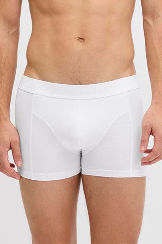 3 boxers en coton biologique - Blanc