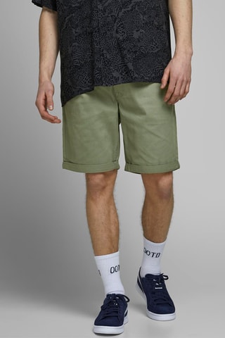 Short regular en coton biologique - Vert olive