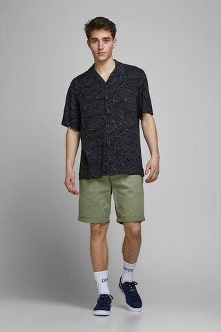 Short regular en coton biologique - Vert olive